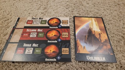 BLOOD RAGE -CARDBOARD AGE TRACK & VALHALLA TILE KICKSTARTER EXCLUSIVE NEW/SHIP$0
