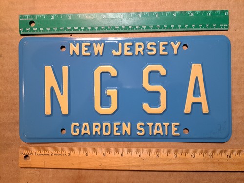 License Plate, New Jersey, Vanity: NGSA, Natural Gas Supply Association