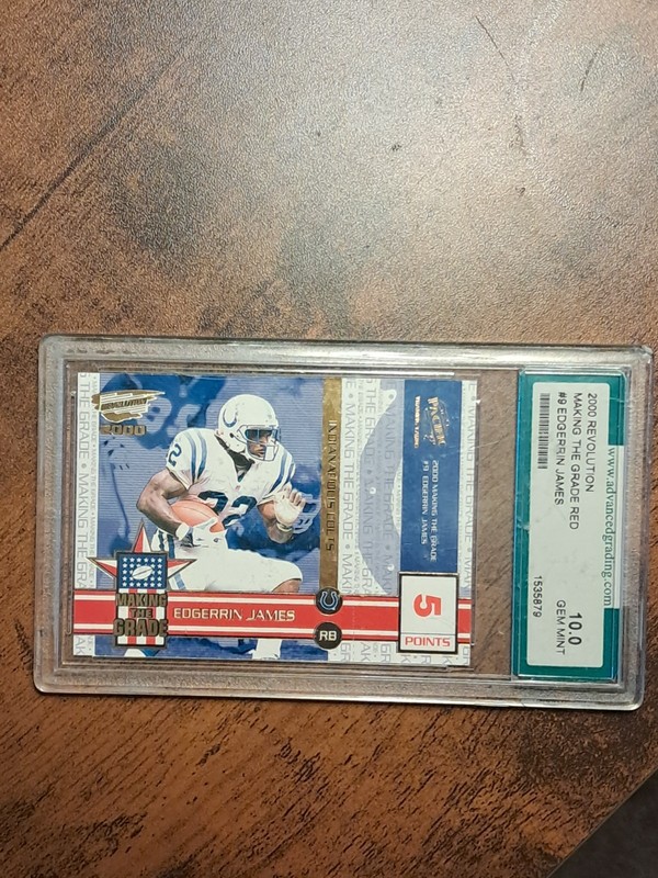2000 Pacific Making The Grade Edgerrin James #9 Grade 10 Indianapolis Colts