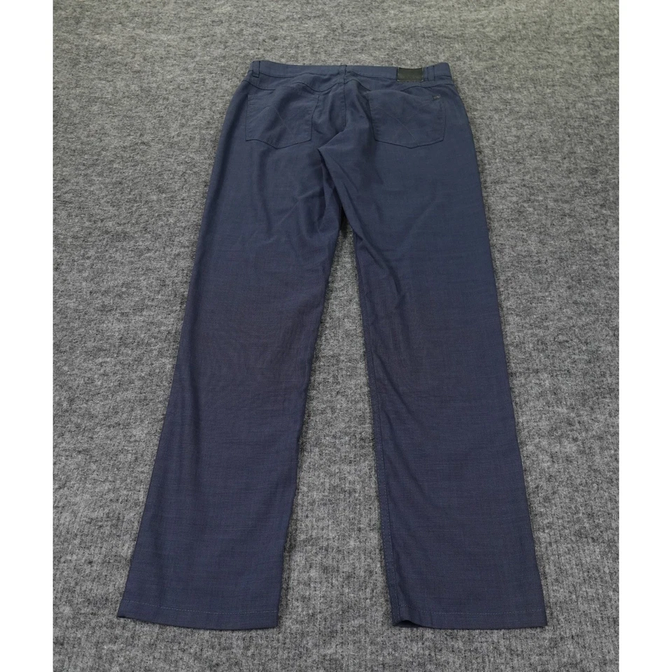 Brax Cooper 标准版型裤子男式 34x32 海军蓝弹力商务休闲 — 第 2/4 张图片