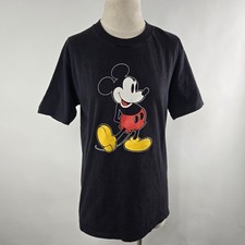 Vintage 80s Walt Disney World Mickey Mouse T-Shirt Size XL Black Made in USA