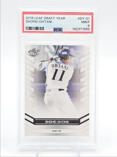 SHOHEI OHTANI 2018 LEAF DRAFT YEAR BASEBALL #DY-01 A PSA 9 Q2674
