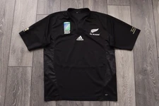 ALL BLACKS NEW ZELAND 2007 2008 RUGBY SHIRT JERSEY ADIDAS SIZE MENS LARGE RARE