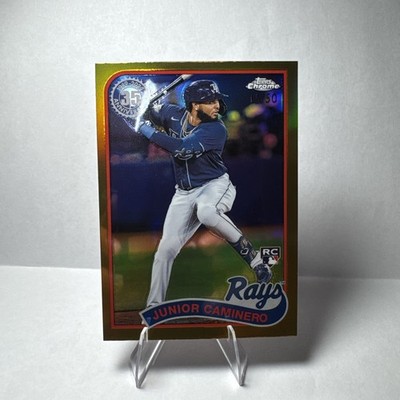 2024 Topps Chrome - 1989 Topps Junior Caminero #89CB-15 Gold Refractor /50 (RC)