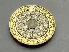 Simply Coins~ 1998 PROOF TWO 2 POUND TECHNOLOGY STANDING ON THE SHOULDERS