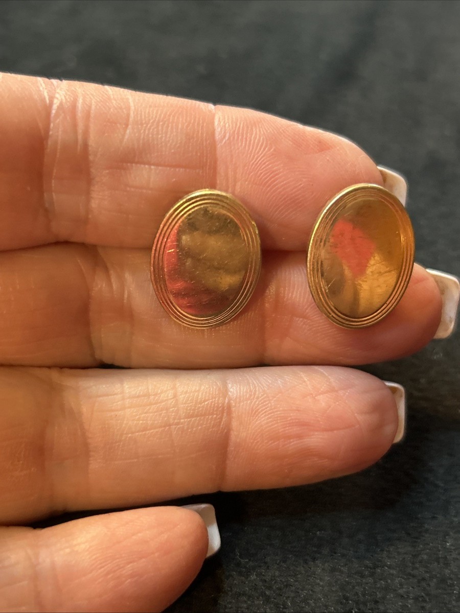 Vintage Krementz 18k Gold Plated Cuff links C101 | eBay