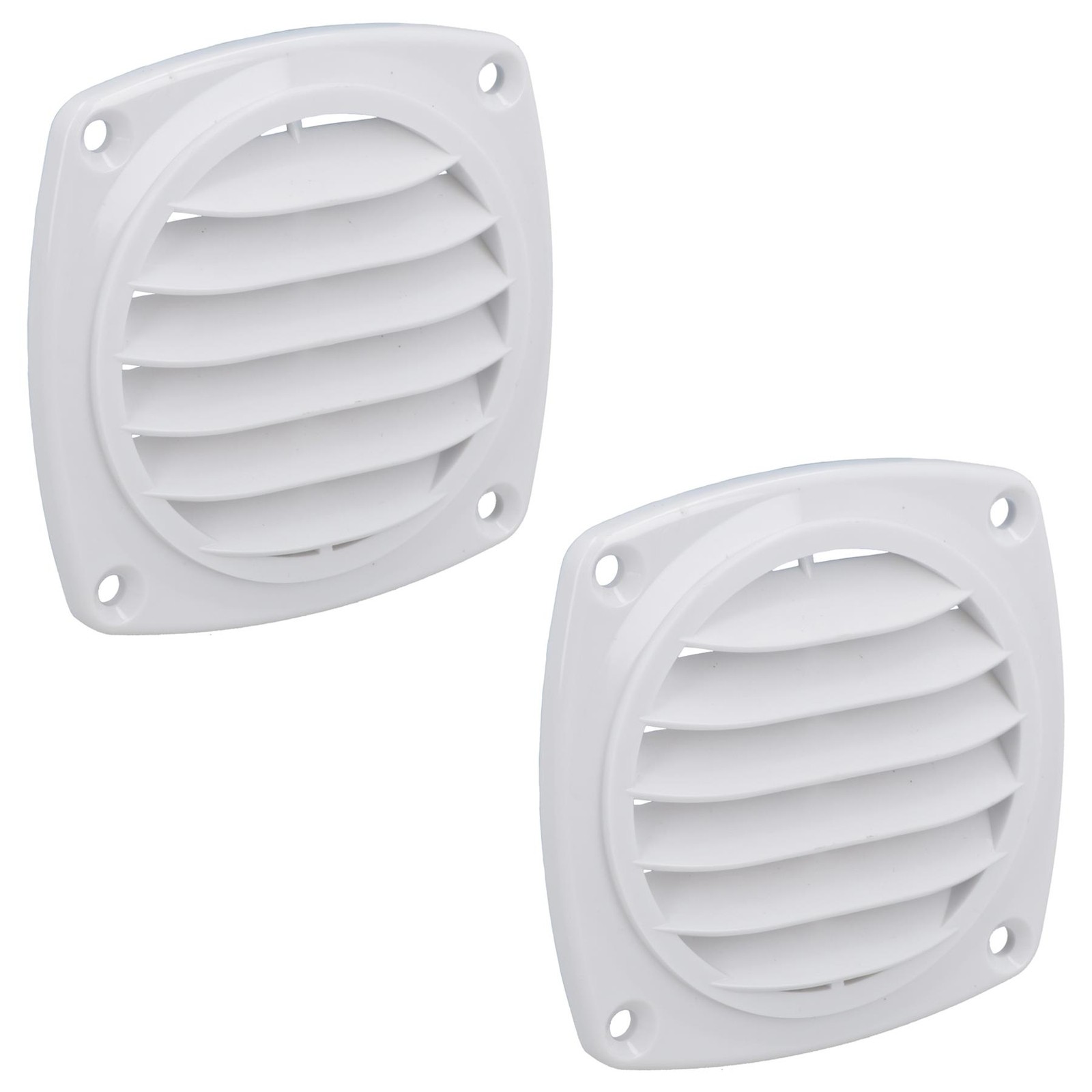 2pk Louvre Air Vent High Grade Ventilator Grill 82mm Boat Caravan Motorhome
