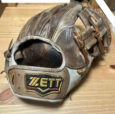 ZETT Pro Status Hardball Glove Genuine Leather Baseball Used From Japan