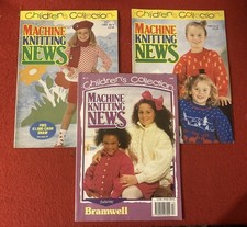 MACHINE KNITTING NEWS CHILDRENS COLLECTION VINTAGE MAGAZINE X 3 1989 FREE POST