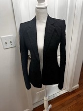Alice + Olivia Blazer size S Black Fitted Lace Blazer Made In NYC