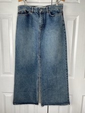 Vintage Y2K Gap Denim Maxi Slit Skirt - Size 10 31 X 37 EUC Cottage-core Granny