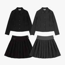 Fancyclub Black Jacket  Pleated Skirt Set