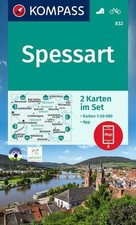KOMPASS Wanderkarten-Set 832 Spessart (2 Karten) 1:50.000 inklusive Karte zur...
