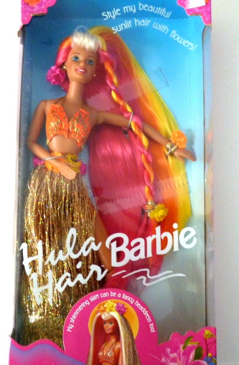 1996 Hula Hair Barbie Doll with Sunlit Hair & Flowers - MIB NRFB