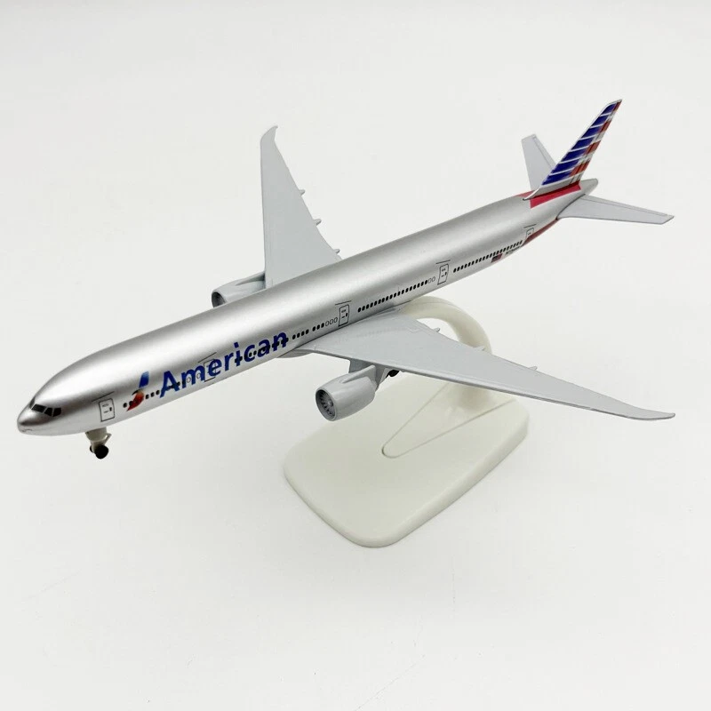 Modellino Aereo Diecast Lega 1:350 Boeing 777 American Airlines 20cm Collezione - Immagine 3 di 4