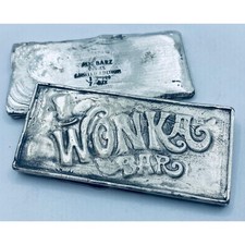 7 Troy Oz. MK BarZ "Willie Wonka Chocolate BarZ" LIMITED EDITION .999 Fine Silve