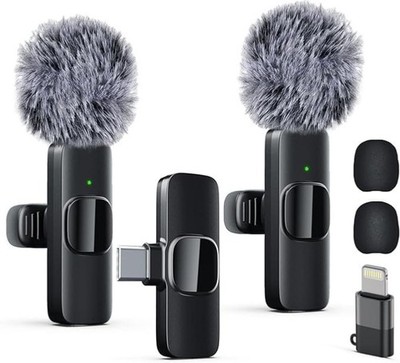 Professional Wireless Lavalier Lapel Microphone for iPhone, iPad, mini Video Rec