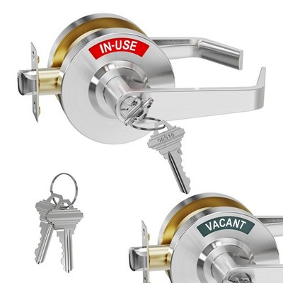 Keyed Entry Vacant Occupied Bathroom Lock, Commercial Door Handle, Occupied D...