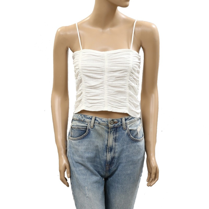 Free People Belong Together Blouse Top Sleeveless Cami White Cotton S 286997