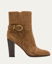NWD 550 Veronica Beard Viv Suede Ankle Booties Mocha Brown Women  s Size 7 M