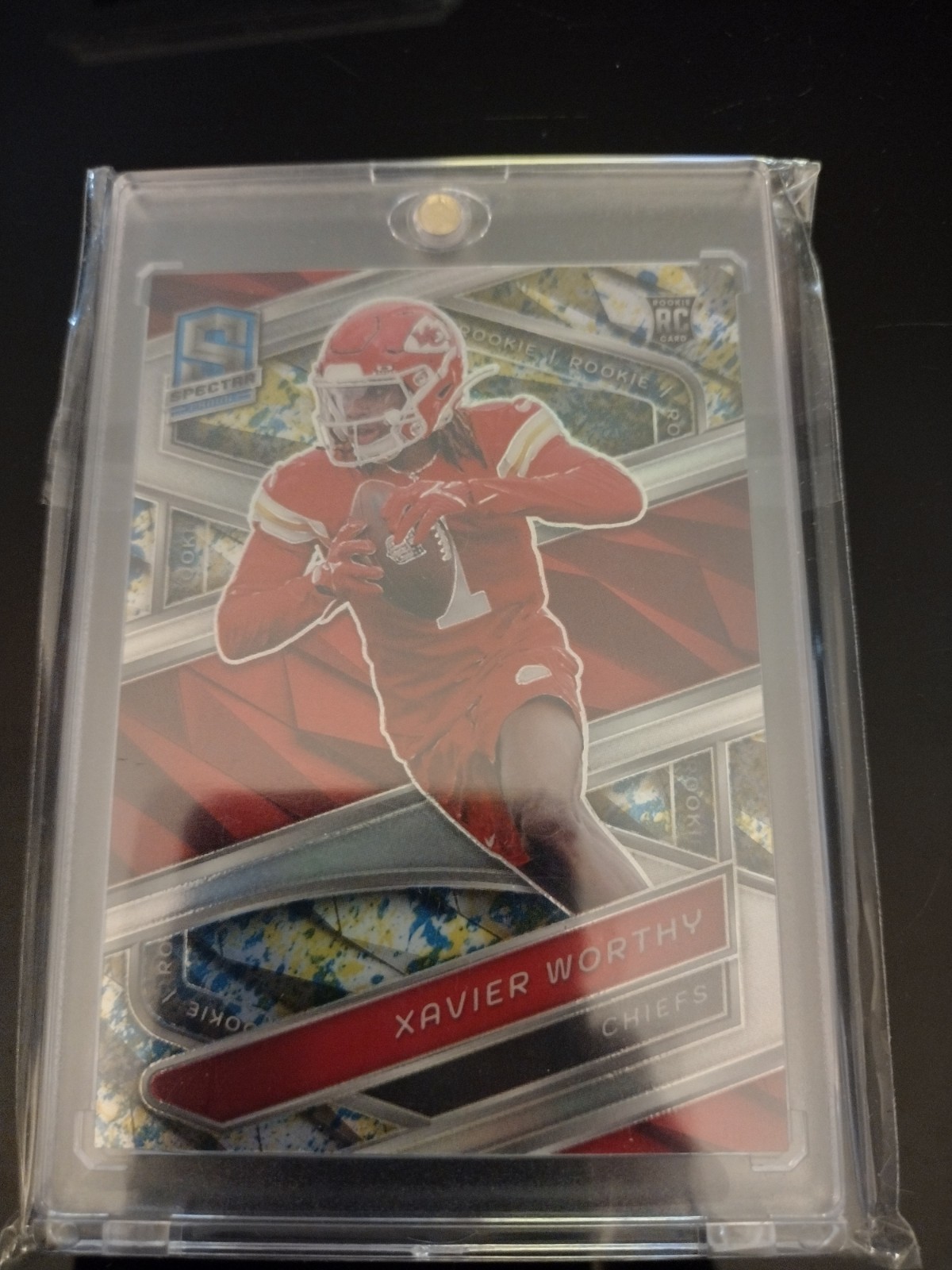 2024 Spectra Xavier Worthy #117 /8 Neon Splatter Rookie