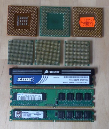PC Schrott Mainboards, Speicher, CPU, HDD 1TB, DVD-ROM,  Netzteil