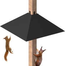 Metal Squirrel Baffle for 4x4 Post, Outside Wooden Pole Mount 1pcs, Black 