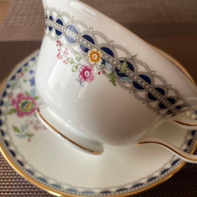 Wedgwood Lace Peony Cup Saucer Set Of 2 From japan