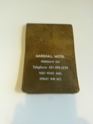 West Point, MS  Marshall Motel Memo- Phone - calendar book - UNUSED Condition!