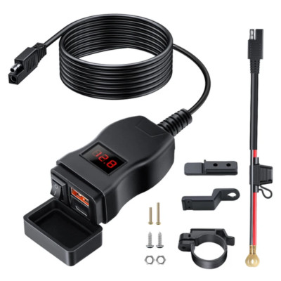 Extractme Motorrad USB Schnell Handy Ladegerät Wasserdicht Typ C Port Buchse Con