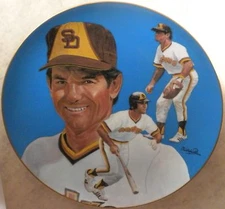 Steve Garvey Autograph Sport Plate Signed Padres Baseball Collector Auto Dodger