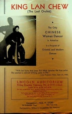 King Lan Chew the Last Orchid 1936 Ad Bill Chinese Dancer Syracuse NY