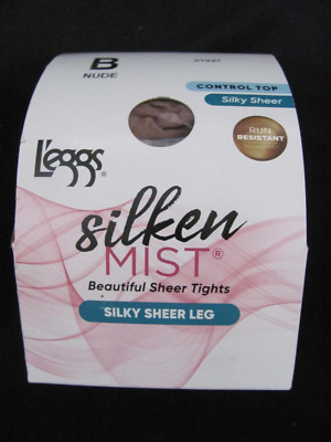L'eggs B Nude Control Top Silky Sheer Mist Run Resist Silky SheerLeg 97927 (CHEC