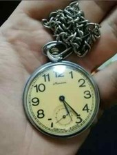 Rary ORIGINAL Vintag pocket watch Molnija USSR                                