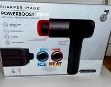 Sharper Image Powerboost Pro+ Massage Gun - Black