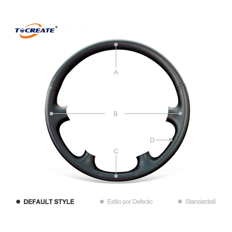 Black Genuine Leather Steering Wheel Cover for Hyundai Sonata 1999-2005 #2302