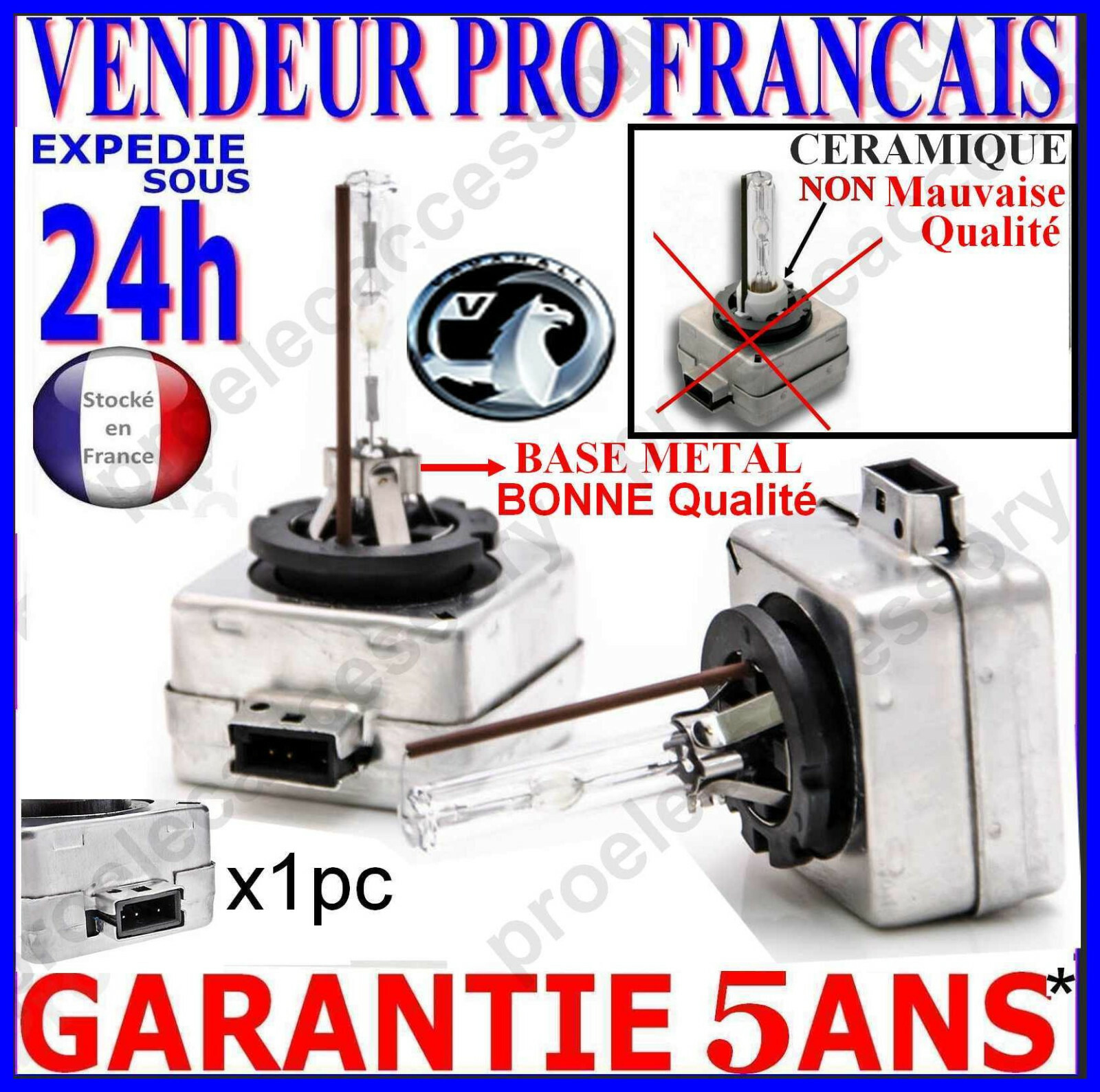 Ampoule D3S xénon 35W phare haut de gamme Vauxhall Insignia MK1
