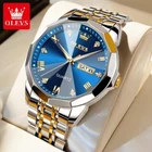 OLEVS Luxury Men's Quartz Watch Business 3 Bar Luminous Date Stainless Steel