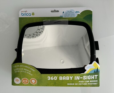 Munchkin Brica 360° Pivot Baby In-Sight Adjustable Car Mirror - Black
