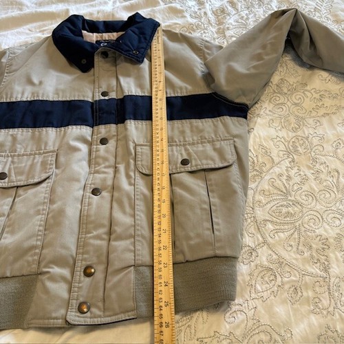 Leggett Vintage Pacific Trail Jacket Coat Men Medium Navy Beige Outdoor Wear - Picture 8 of 12
