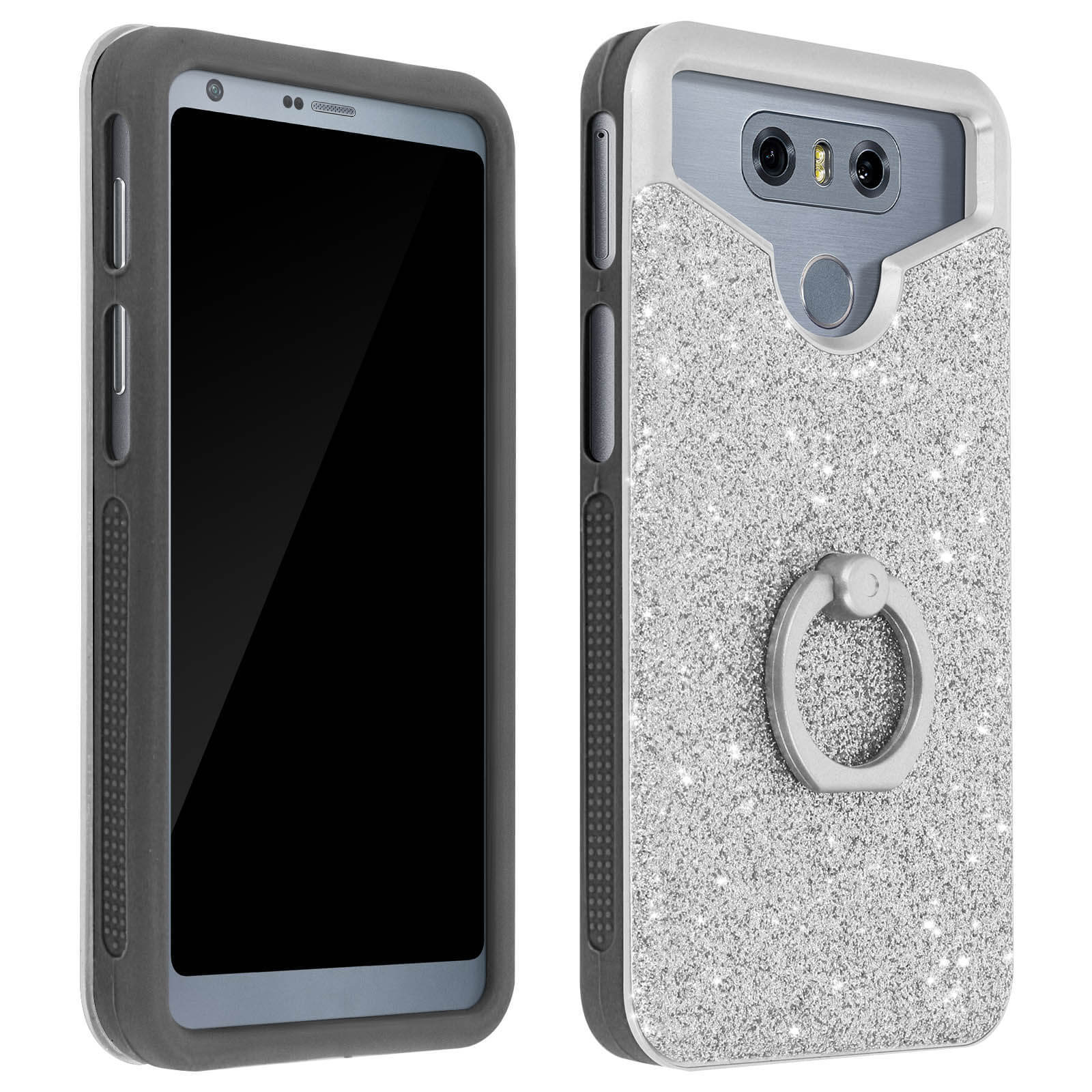 Universal Glittery Case with Ring Holder for Smartphone from 4.5 to 4.7