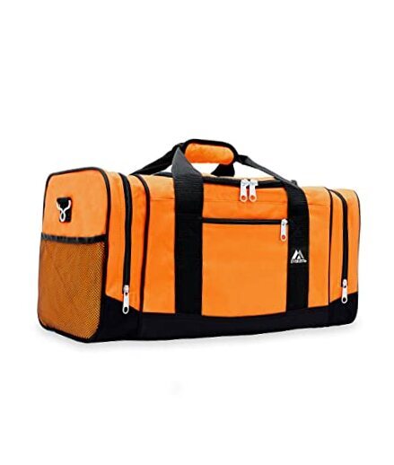 Sporty Orange & Black Crossover Duffel Bag One Size 020-OG/BK