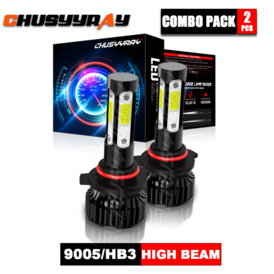 2Pcs 9005 HB3 LED Car Light Bulbs Super Bright Cool White High Power Lamps 100W