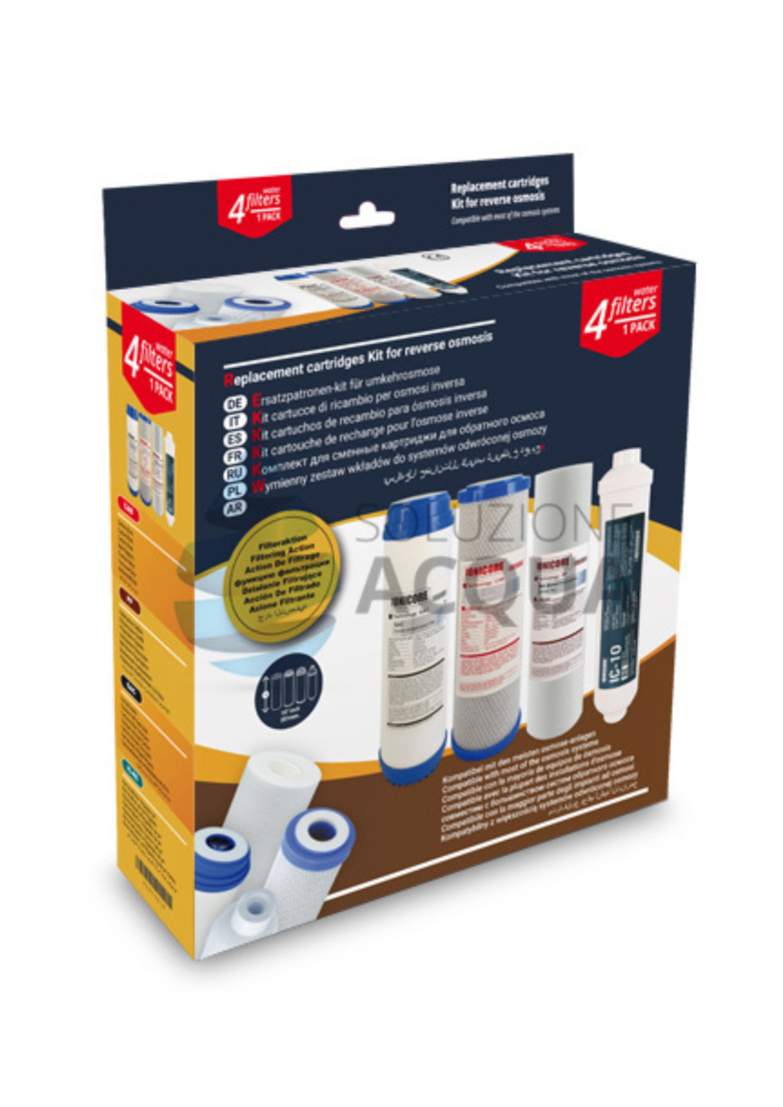 Offerta Set 4 Cartucce Ionicore 10" - Risparmia sui Ricambi Filtro