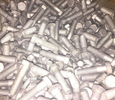 1/2-13 x 6 Galvanized Hex Cap Screw With Hex Nuts, Flat & Lock Washers