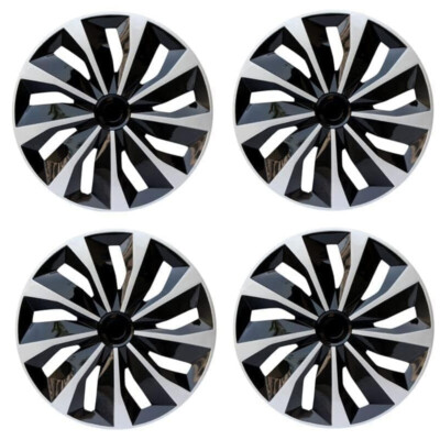 4X 16'' Inch Wheel Covers Snap On Full Hub Caps Fit for R16 Tire & Steel Rim