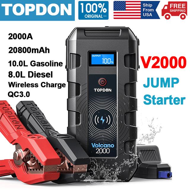 Built-in LED Light N//D 99800mAh Portable Car Jump Starter Battery Booster Phone Charger with Smart Charging Port