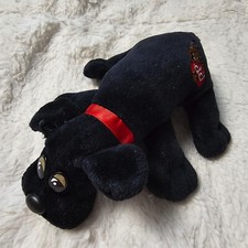 Vintage 1986 Tonka Pound Puppies Black Dog Plush Stuffed Animal