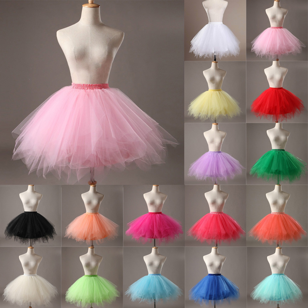 Women Adult Ladies Tutu Tulle Skirt Fancy Skirt Dress Up Party Dancing Dress