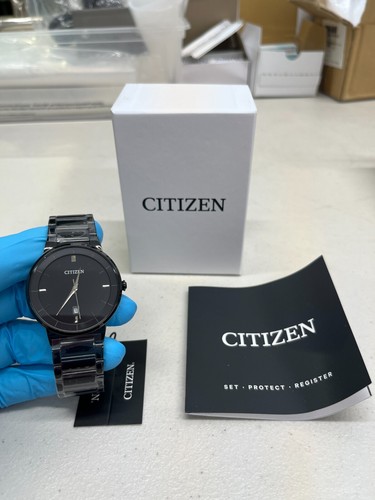 Citizen Quartz Black Dial Black-plated Men's Watch BI5017-50E BRAND NEW